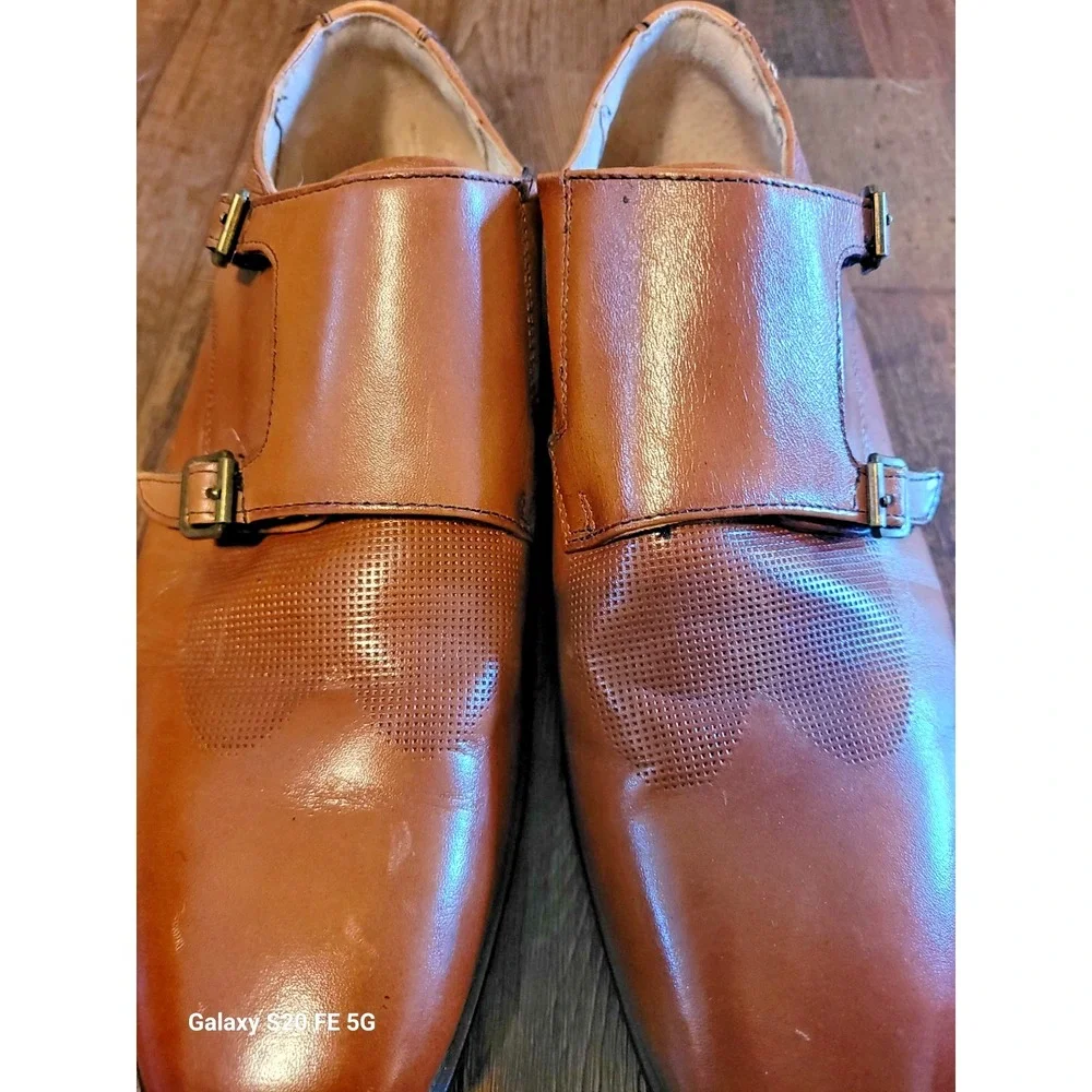 Boys Youth Teens Florsheim Brown Leather Size 5.5 Dress Formal Shoes Loafers
